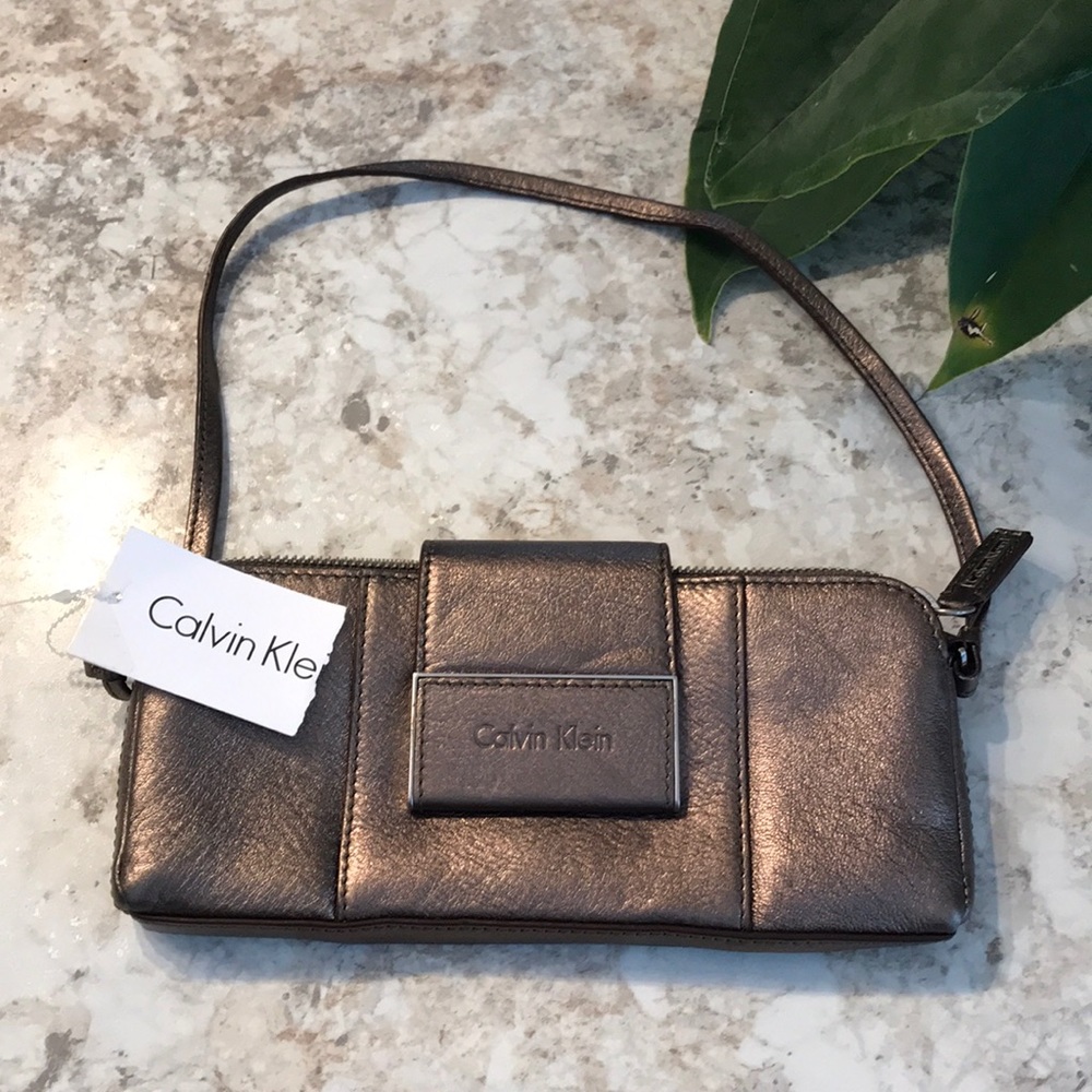 Calvin Klein Leather Clutch Purse